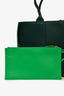 Bottega Veneta Green Intrecciato Leather Medium 'Arco' Tote with Pouch
