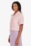 Pre-loved Chanel™ Pink Cotton Tweed Jacket Size 40