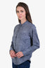 Nili Lotan Blue Cotton Button Up Size S