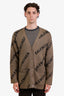 Balenciaga Taupe Cotton Wool Logo All Over Cardigan Size S Mens