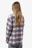 Veste à carreaux en mélange de laine crème/bleu Isabel Marant Étoile, taille 38