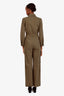 Reformation Green Belted Cotton 'Leila' Jumpsuit Size 0