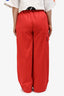 Tibi Red Track Pants Size M