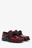 Celine Burgundy Patent Leather Knot Loafers Size 37
