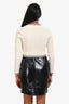 Sandro White/Black Button-Up Long Sleeve Cardigan Size 1