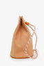Hermès Yellow Wool Drawstring Épopée "Les Cabanes" Bucket Bag
