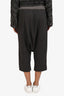 Rick Owens Grey Drop Crotch Capri Pants Size S