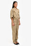 Isabel Marant Beige Belted Cargo Jumpsuit Size 38