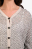 Lafayette 148 Beige/Silver Cardigan Size M