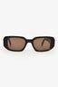 Prada Tortoiseshell Rectangular Symbole Sunglasses