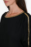 3.1 Phillip Lim Black Silk Chain Mail Detail Top Size 2