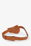 Christian Dior 2003 Brown Leather Saddle Belt Bag Size 85