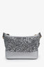 Pre-loved Chanel™ 2020 Silver Leather Sequin Small Gabrielle Hobo Bag