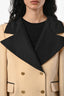 Gucci 2018 Cream/Black Wool Mohair Double Breasted Cropped Blazer Size 40