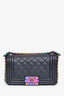 Pre-loved Chanel™ Small Iridescent Quilted Lambskin Leather Boy Bag