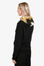 Versace Black/Yellow Baroque Print Zip Up Hoodie Size XS