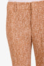 Chloe Beige/White Patterned Flared Trousers Size 42