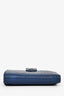 Pre-loved Chanel™ 2012/13 Blue Lambskin Camellia Bi-Fold Wallet