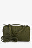 Loro Piana Green Ostrich Leather Extra Pocket L19 Top Handle