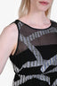 Marc by Marc Jacobs Black/Silver Sheer Embellished Empire Waist Dress Size 4
