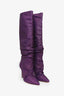 Alexandre Birman Purple Crystal Slouch Tall Boot Size 38