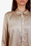 Frame Gold Silk Button Down and Midi Slip Skirt Set Size M
