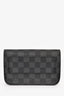 Louis Vuitton Black Leather Damier Graphite Pochette