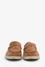 Loro Piana Brown Suede Leather and Shearling Bottillons Open Walk Loafers Size 40.5