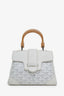 Goyard White Goyardine Mini Saigon Bag With Strap