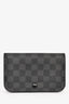 Louis Vuitton Black Leather Damier Graphite Pochette