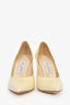 Jimmy Choo Butter Yellow Leather Heels Size 38.5