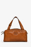 Miu Miu Brown Distressed Leather 'Arcadie' Top Handle Bag