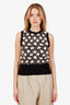 Marni Black Floral Sleeveless Sweater Size 42