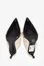 Anine Bing White Woven Leather "Eve" Heeled Mules Size 38