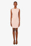 Fendi Pink FF Zucca Embossed Sleeveless Dress Size 44
