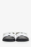 Hermès White Leather Chypre Sandals Size 39.5