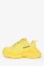 Balenciaga Yellow Leather Triple S Sneakers Size 8