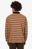 Isabel Marant Orange/Brown Cotton Striped Long Sleeve Polo Shirt Size M Men's
