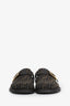 Fendi Brown Canvas Zucca Print Mules Size 37