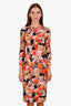 Givenchy Multicolour Floral Cotton Midi Dress Size 40