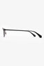 Off-White Geometric Frame Metal Mask Shield Sunglasses