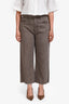 Reformation Grey Denim Striped Cropped Jeans Size 31