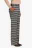 Victoria Beckham Black/White Plaid Wool Trousers Size 4