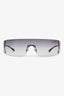 Emporio Armani Grey Gradient Y2K Rimless Shield Sunglasses