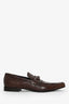 Salvatore Ferragamo Brown Alligator Loafers Size 11D Mens