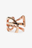 Saint Laurent Rose Gold Tone Monogramme Twist Cuff Bracelet