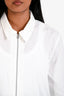Rag & Bone White Cotton Poplin Zip Up 'Bella' Shirt Size S