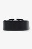 Valentino Black Leather V Logo Signature Belt