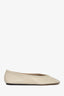 Le Monde Beryl Beige Leather Regency Flats Size 38