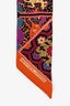 Hermès Orange/Purple Horse Belt Graphic Twilly